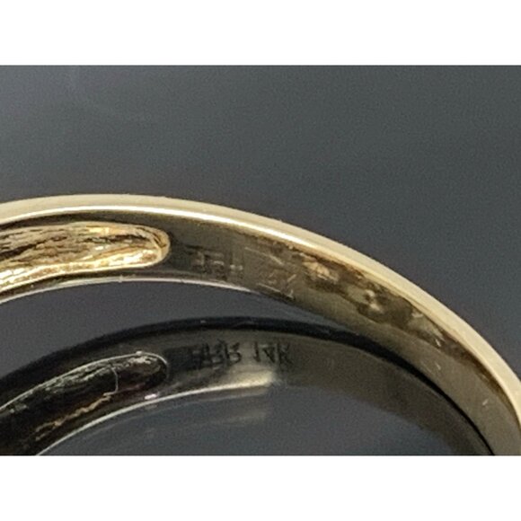 Floral Cocktail Ring 14k Yellow Gold Estate Jewelry Women's Size 9 - Picture 10 of 13